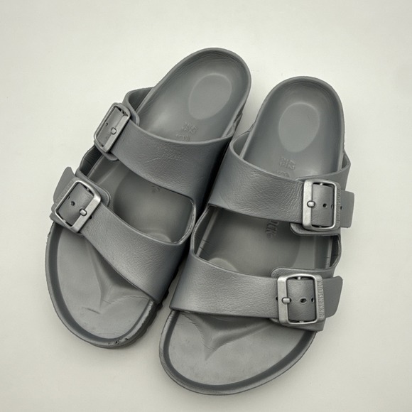 Birkenstock Arizona EVA 42 Sandals Unisex Men's 9/Womens 11 Stone Coin Sliver - Picture 6 of 15